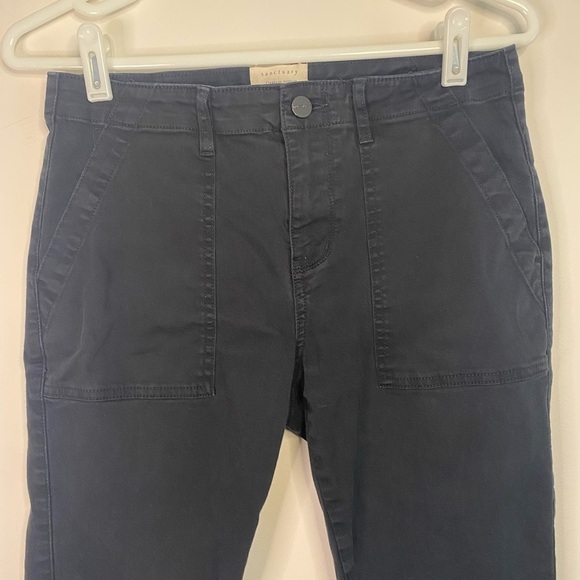 Sanctuary Black Skinny Leg Raw Hem Large Pocket Jeans Size 27 - Picture 3 of 15